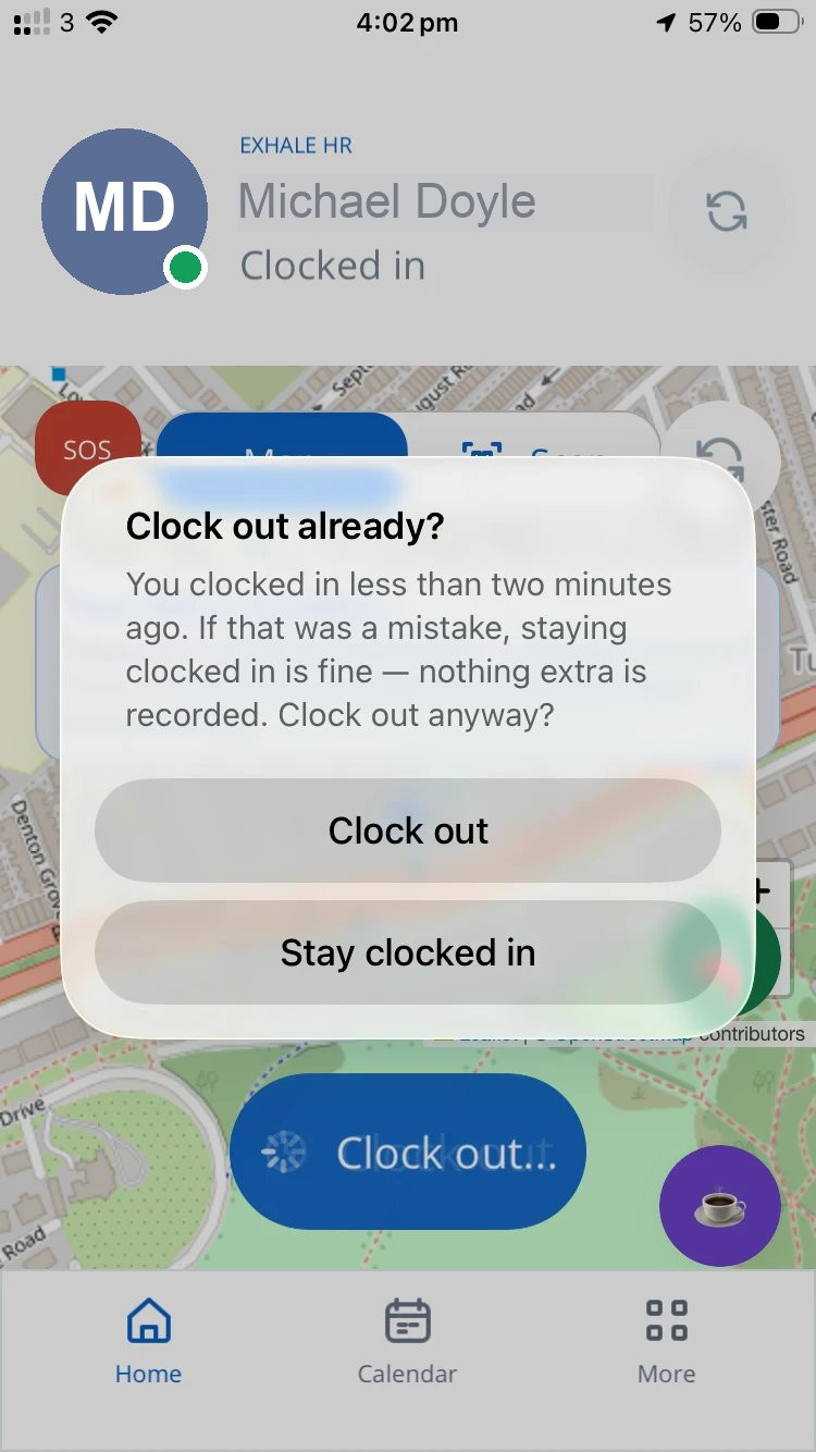 Clock out already?